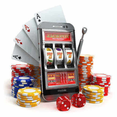 slots, cards and  casino chips